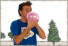 Blast inflando el globo